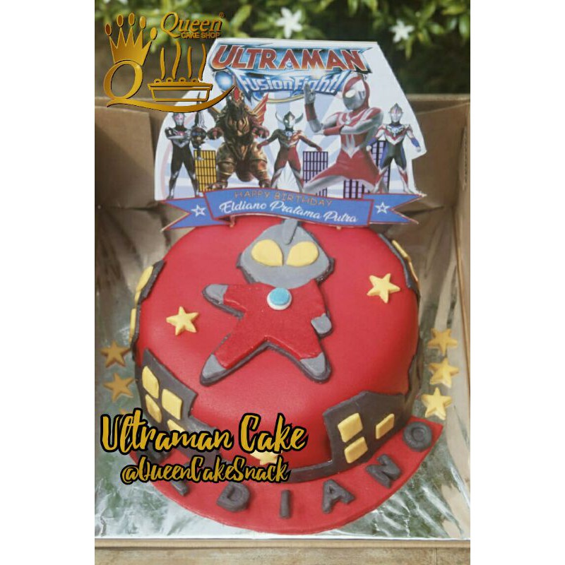 

Kue Ulang Tahun Karakter Ultraman Cake Ultah Fondant custom unik untuk anak laki laki BSD Tangerang