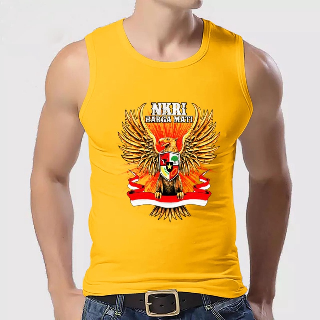 bisa COD / POLILE  - SINGLET NKRI / kaos dalam pria / singlet santai / singlet olahraga / fashion cowok / terbaru / terlaris