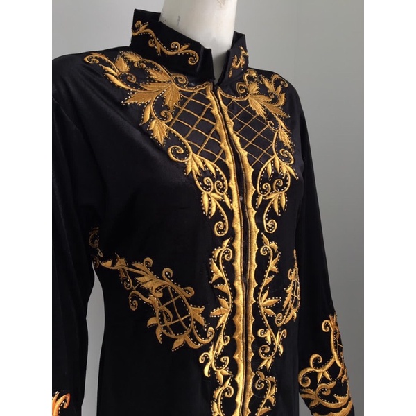 kebaya pengantin bludru set/baju pengantin jawa set ekor