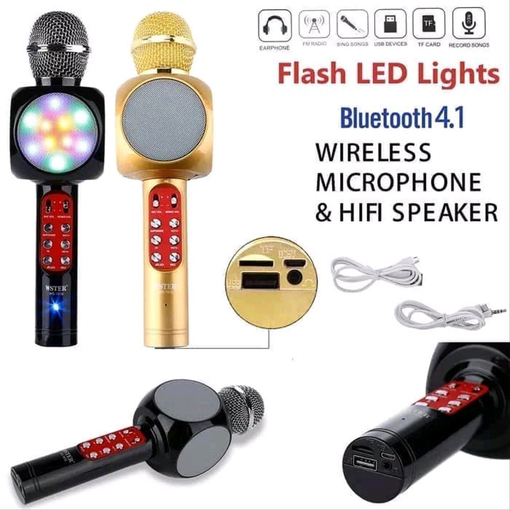 Mic Microphone KTV WS 1816 Full Lampu  lop9018