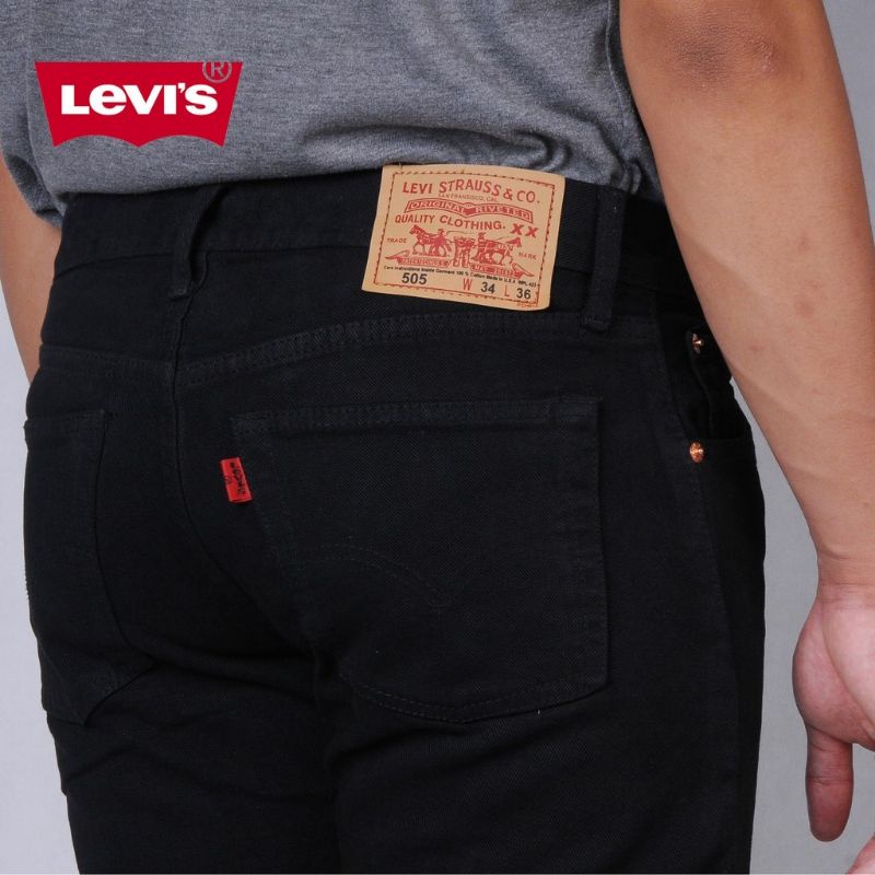 LEVIS_505 Celana Jeans Pria Original Model Standar CELANA JEANS PRIA PANJANG BONUS DOMPET