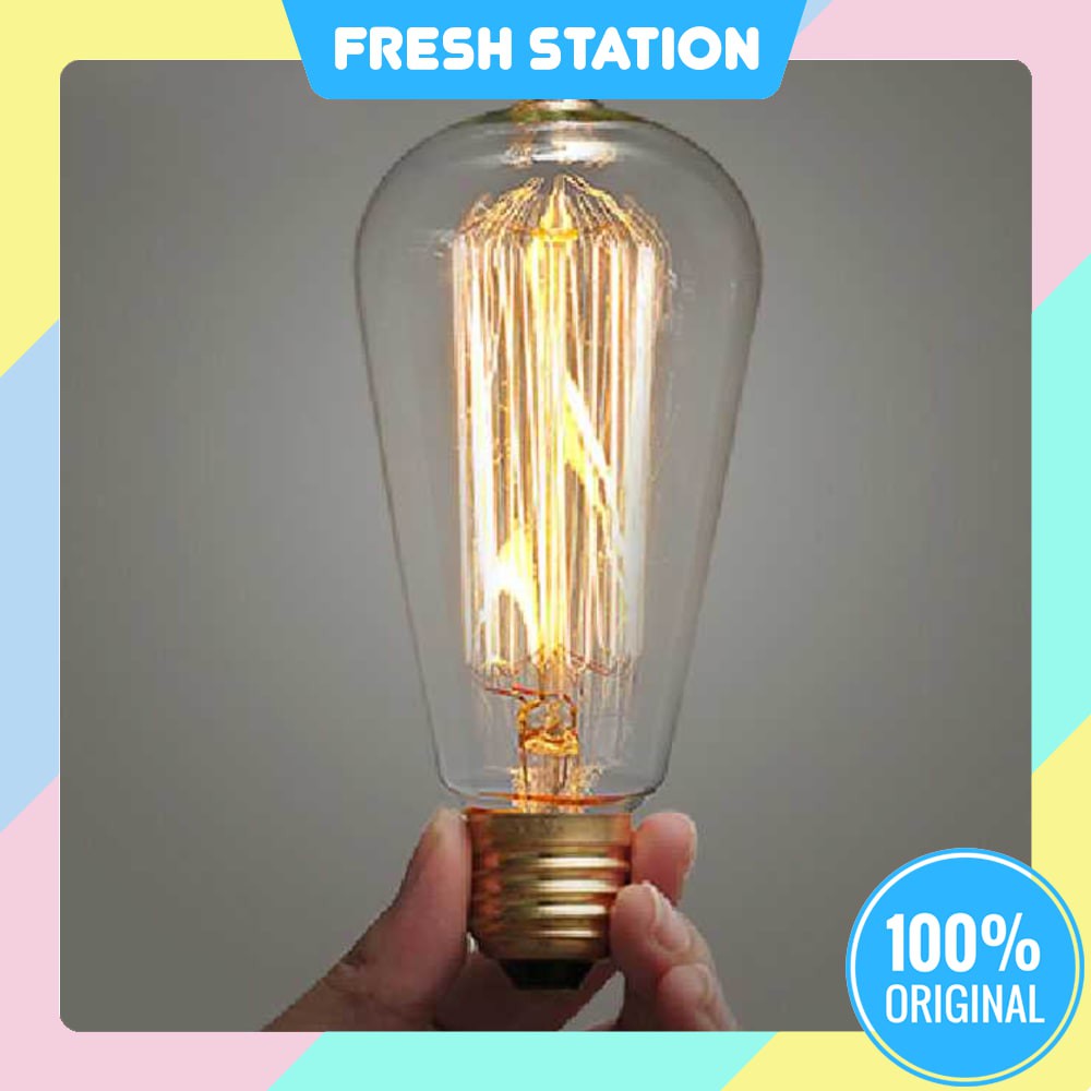 Lampu Cafe Gantung Outdoor Filamen Vintage Klasik Model Bohlam Edison 60W