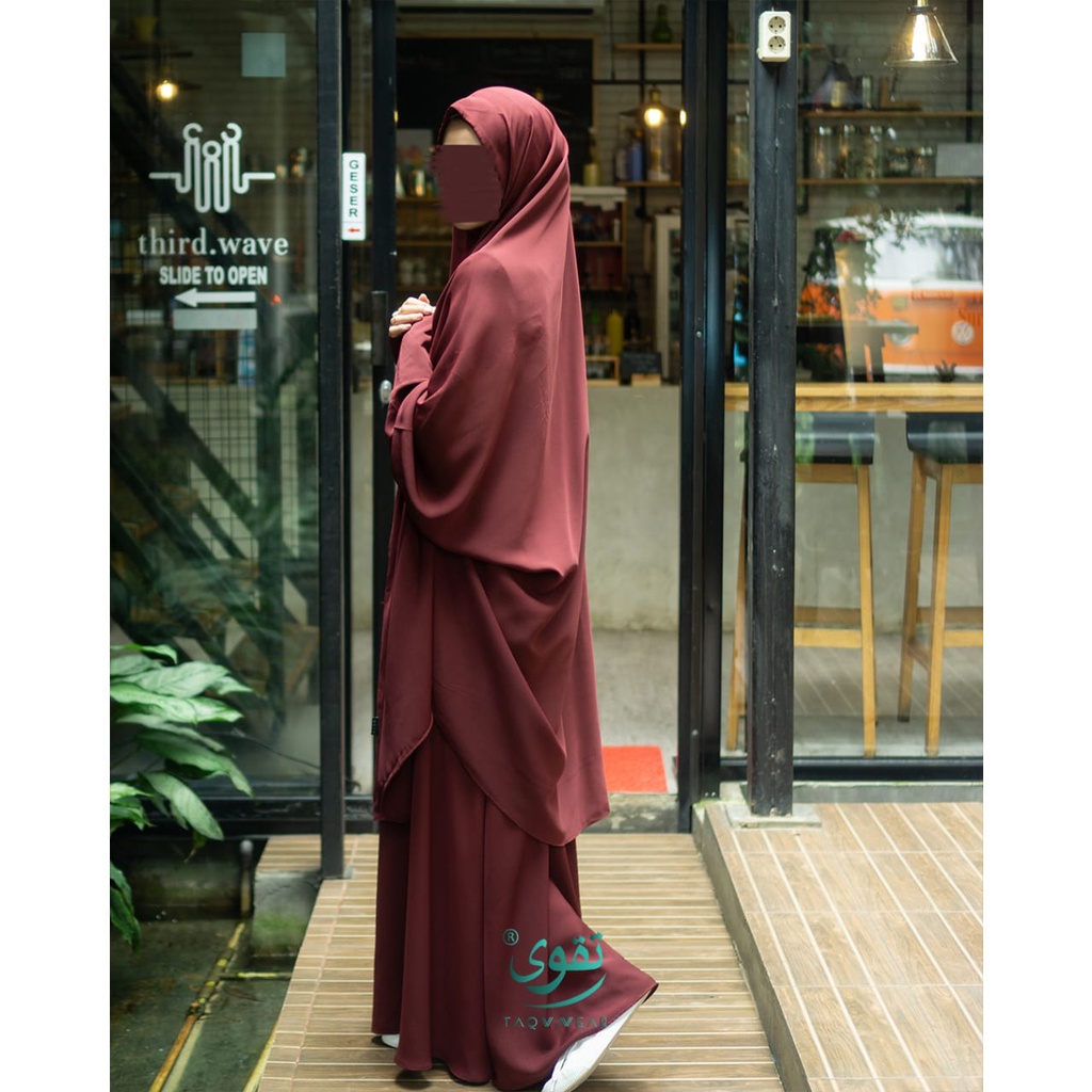Set OTS One Tone Safaraz Taqwawear, gamis syari premium,  savina
