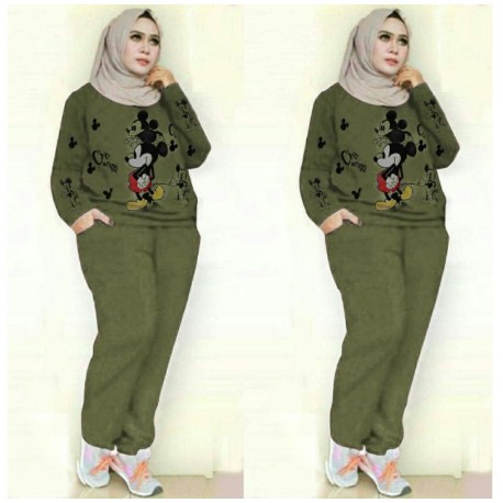 Setelan pakaian olahraga wanita baju senam jumbo olahraga training trening setelan senam xxxl