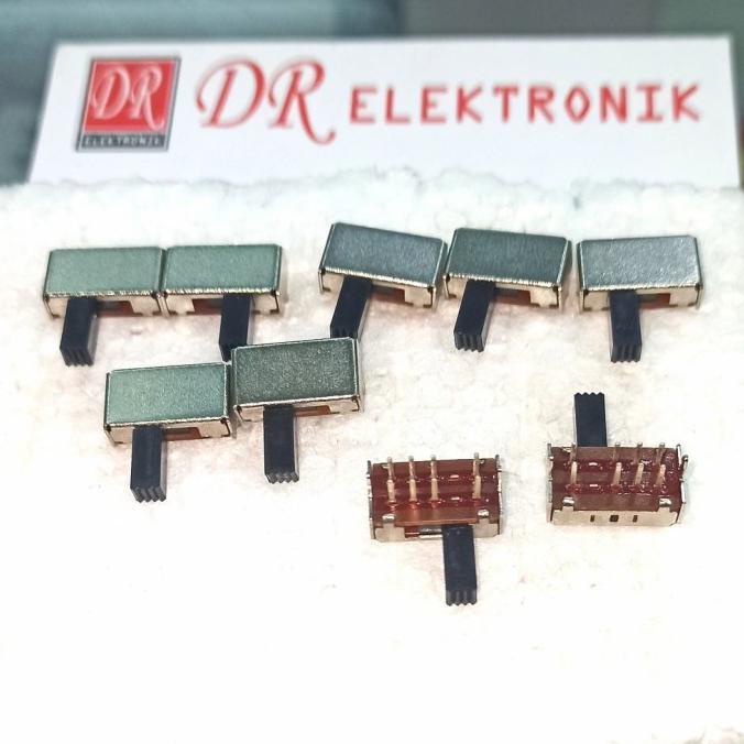 Micro Saklar geser switch samping sliding on off mini 8 kaki pin 8pin Kode 60