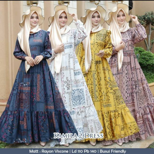KAMILA DRESS KATUN RAYON VISCONE BUSUI FRIENDLY