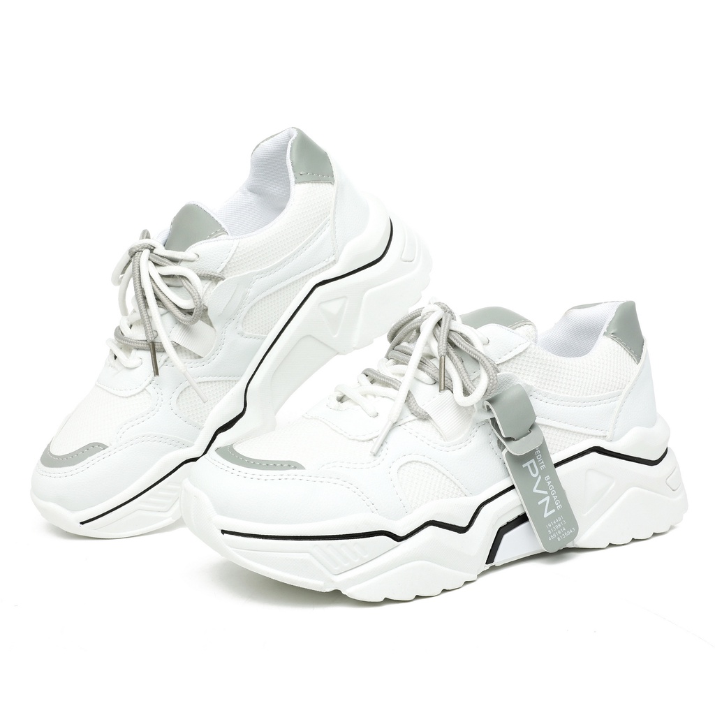 PVN Jipyeong Sepatu Sneakers Wanita Sport Shoes Casual Putih 099-3