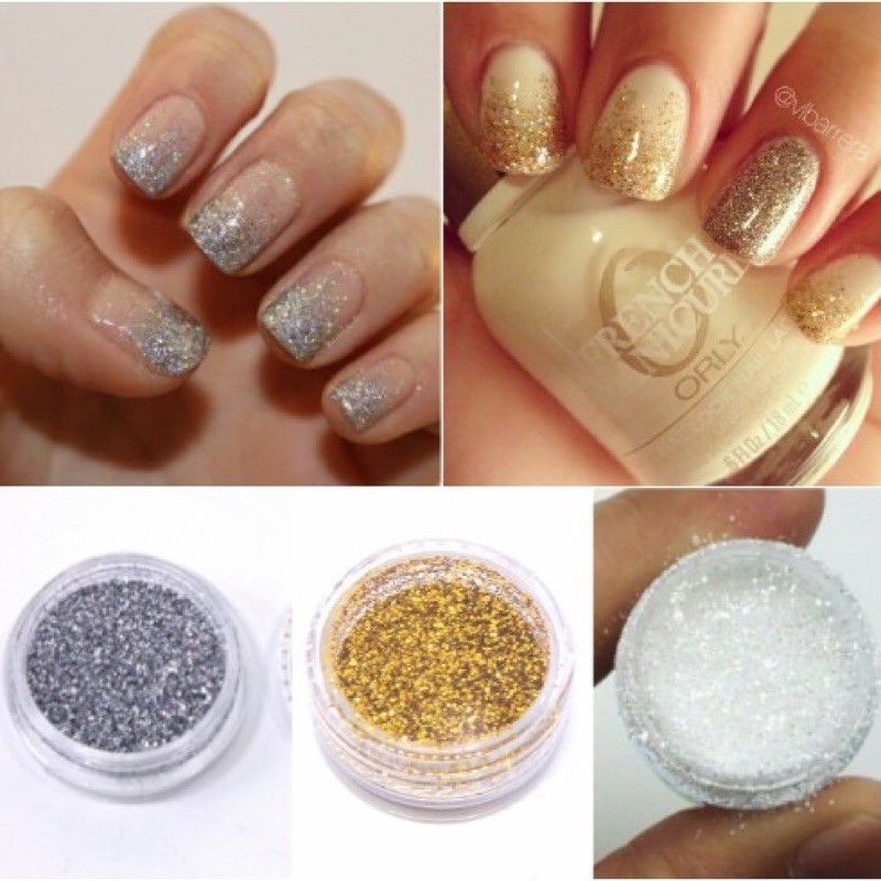 Glitter pot PREMIUM QUALITY GLITTER BRIGHT gliter silver gold hiasan slime nailart kutek gel ombre gliter