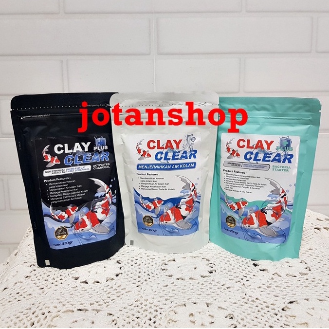 CLAYCLEAR CLAY CLEAR TOSCA KOI PLUS BACTERIA STARTER  250gr bakteri stater Kolam Ikan Koi