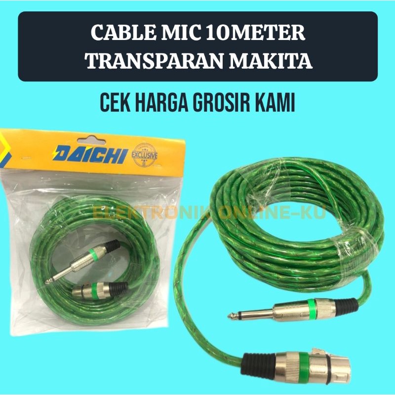 CABLE MIC 10METER TRANSPARAN MAKITA