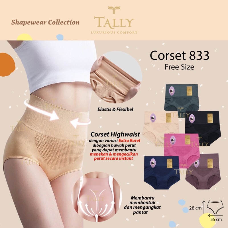 CD | Celana Dalam Semi Korset TALLY 833 Bahan Rajut Freesize