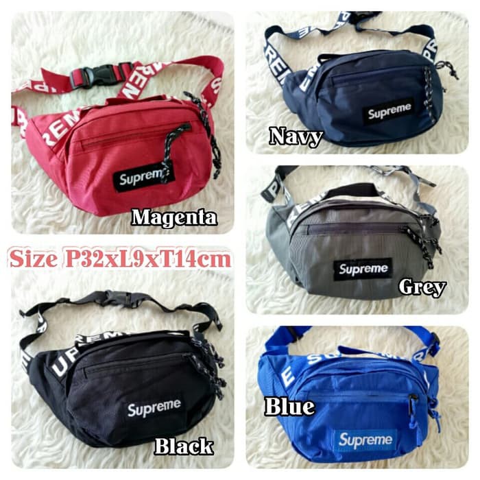 SI009 Waist Bag SUPREME/Tas Pinggang/Tas Selempang/Tas Dada Unisex