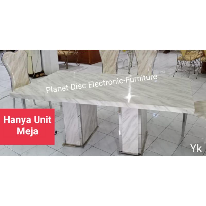 Meja Makan Marmer 200cm Dining table meja makan batu dining set