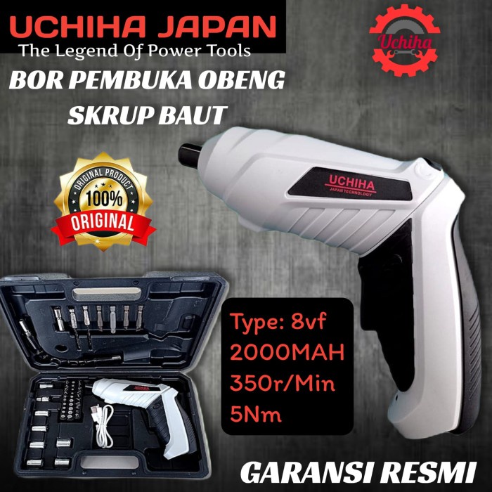 bor obeng baterai mini cordless screwdriver UCHIHA electric sekrup