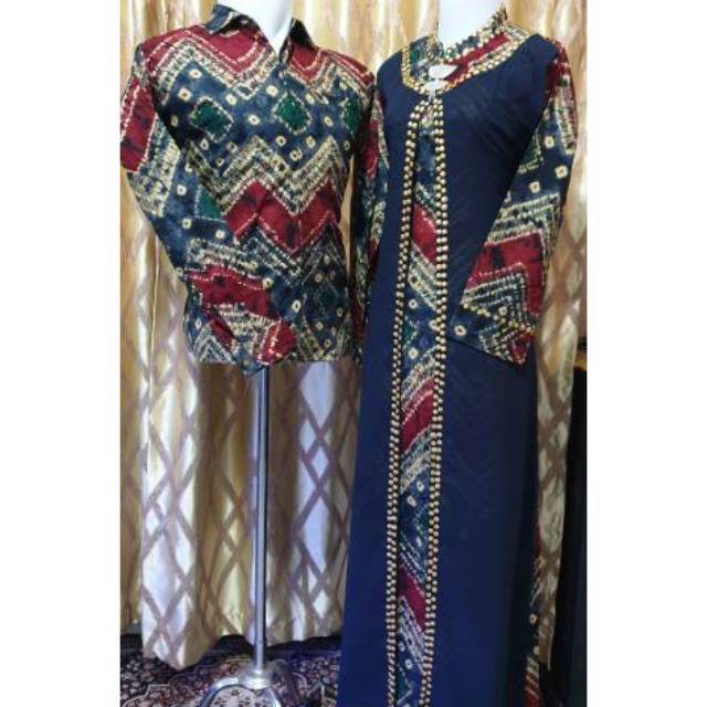 Gamis Jumputan Printing Kombinasi Shopee Indonesia