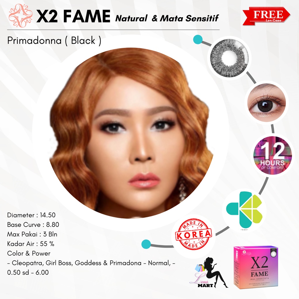 SOFTLENS X2 FAME X INUL DARATISTA - MINUS 3.00 SD 6.00