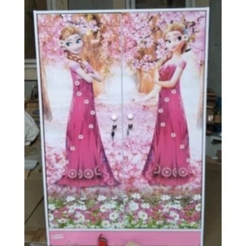 Lemari Anak 2 Pintu Karakter Minimalis / Lemari 2 pintu Minimalis BAHAN PARTIKEL BOARD