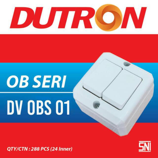 SAKLAR OB SERI DUTRON SWITCH ON OFF STOP KONTAK ALIRAN LISTRIK DINDING TEMBOK