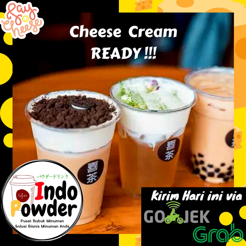 PREMIUM Topping Cream Cheese Tea 1 Kg / Cheese Tea Foam Powder / Cream Cheese 1Kg / Cream Cheese Tea