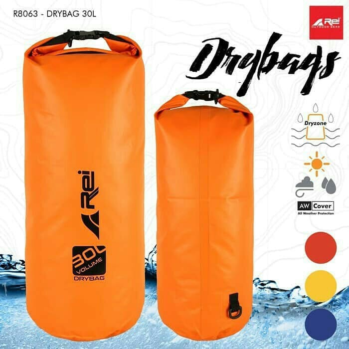 Dry Bag Waterproof Arei Kapasitas 30L Warna Kuning