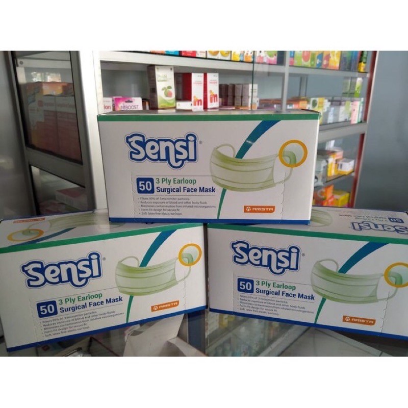 Masker Sensi 3 Ply Earloop 1 BOX l Masker Sensi 1 kotak 50 Pcs l Bukan Masker Sensi Headloop 3 Lapis