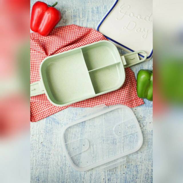 Eco friendly lunch box / kotak makan wheat straw alami anti tumpah higienis