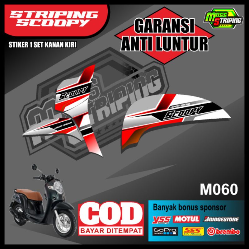 Striping Variasi Scoopy Fi Stiker Scoopy New Full Variasi / Sticker Srmi Full Body