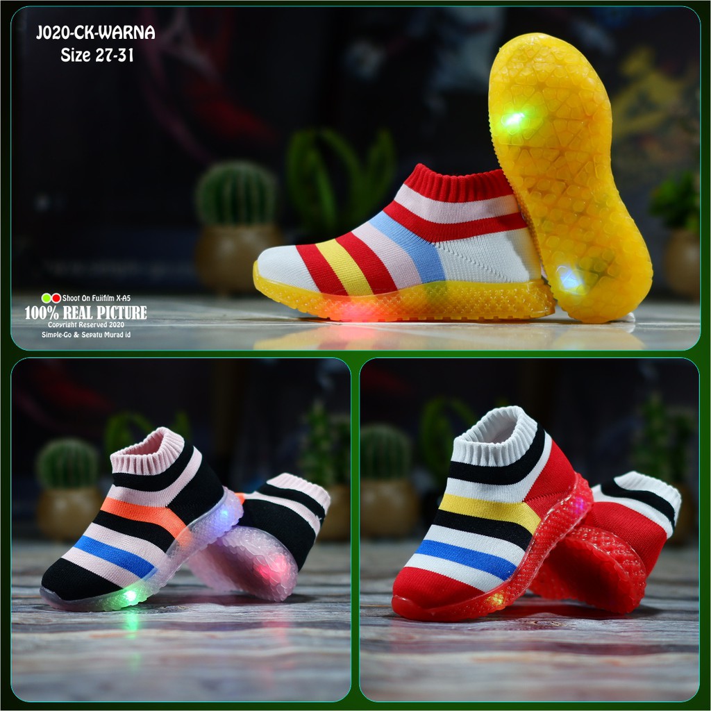 Sepatu anak import - sepatu anak bts - sepatu sneakers anak - sepatu sekolah anak - slip on model selop SVEKES RAINBOW J020C 27-31