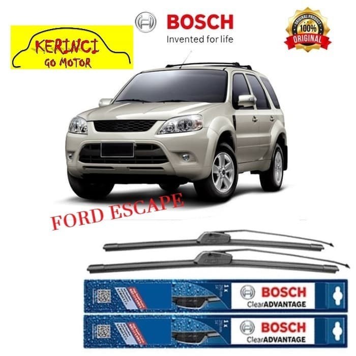 WIPER BOSCH CLEAR ADVANTAGE FORD ESCAPE 20&quot; &amp; 17&quot; SEPASANG WIPER BOSCH