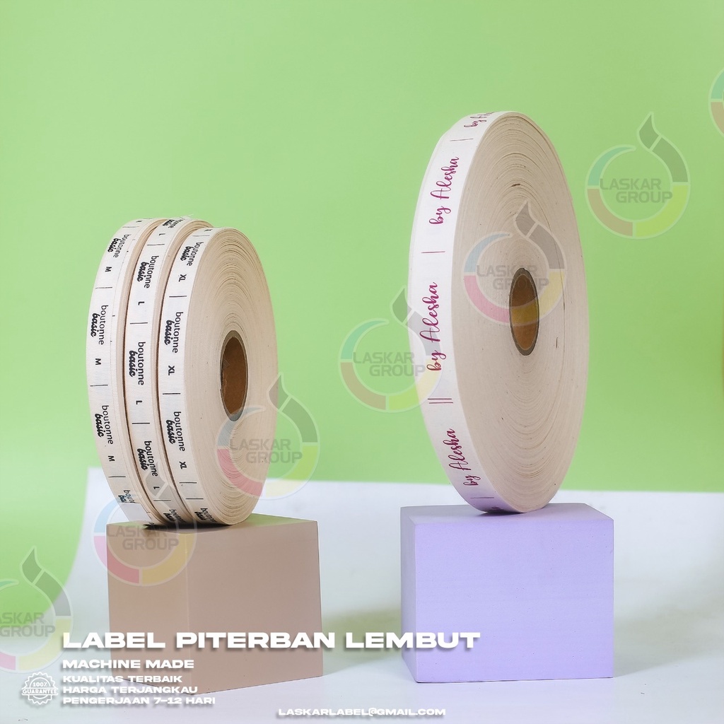 

label sablon / label katun /label hijab/piterban import lembut