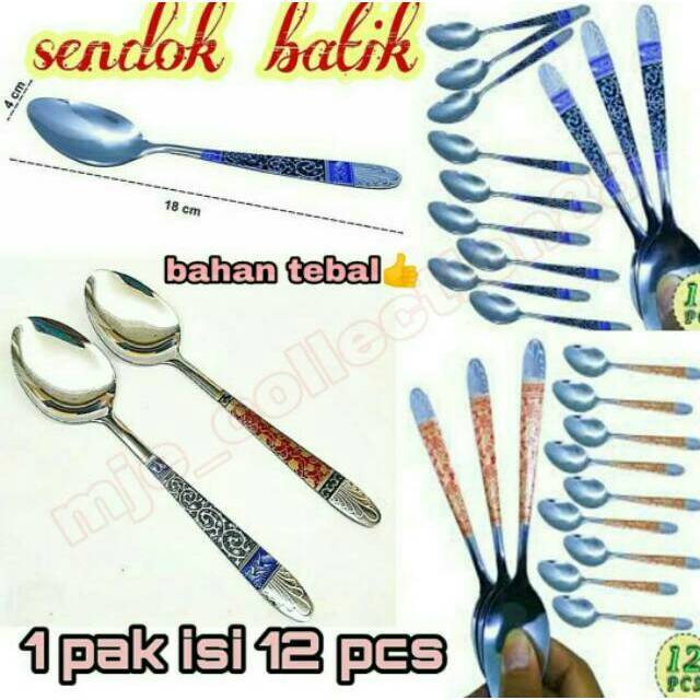 SENDOK / GARFU MAKAN BATIK LUSINAN