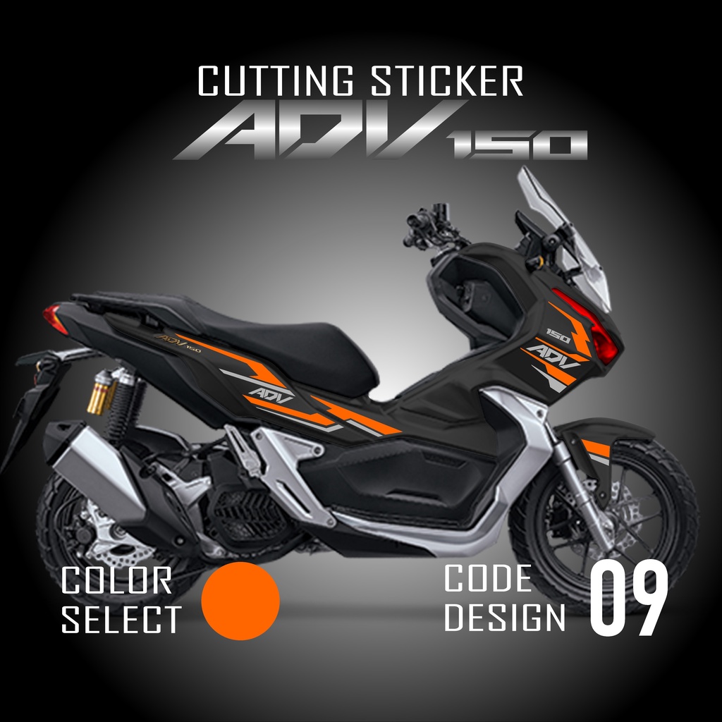 Striping ADV 150 - Cutting Sticker Stiker Lis Timbul Variasi Motor Honda ADV150 Warna Gold Emas Holo