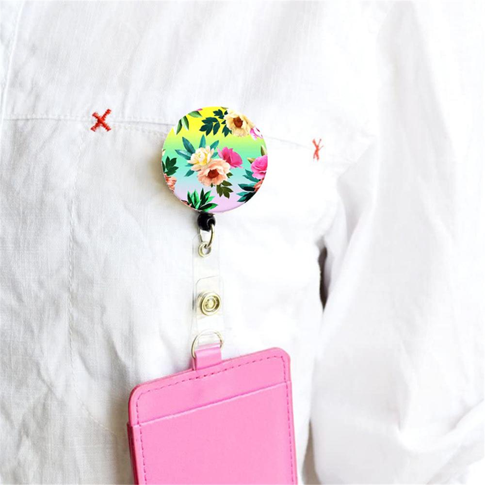 [Elegan] Id Badge Holder Kartu Kerja Tahan Lama Badge Holder Clip Card Holder Clip Name Tag Holder Gantungan Kunci Holder Kartu Nama