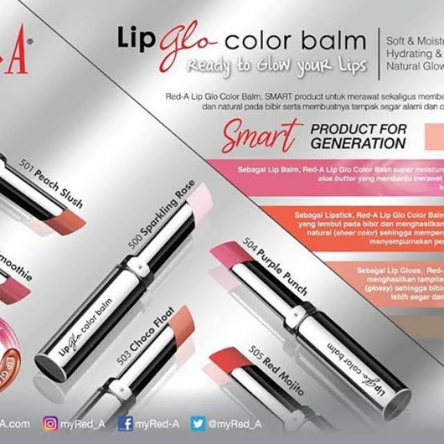 RED A LIP GLOW COLOR BALM/LIP CREAM