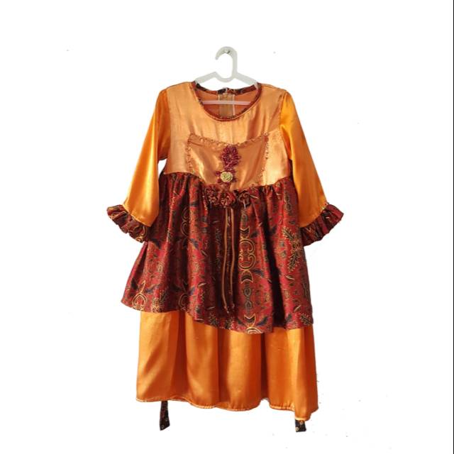 Preloved Dress Anak Batik Sogan