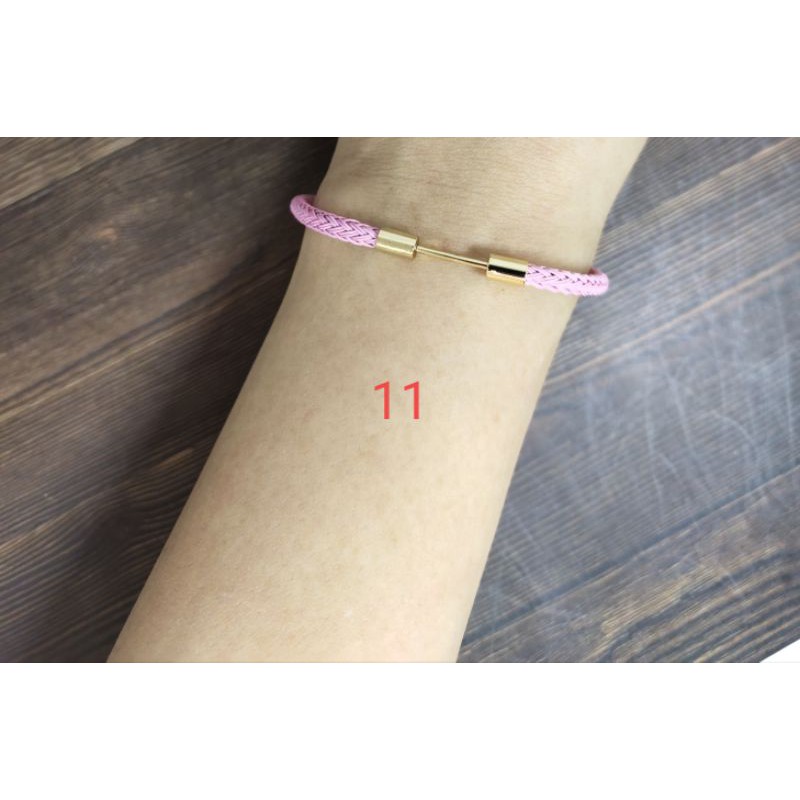 Fifi Fashion Gelang Tali cailynn polos Anti Air Waterproof U/Charm Liontin Mainan Pandora(1-10) 12#