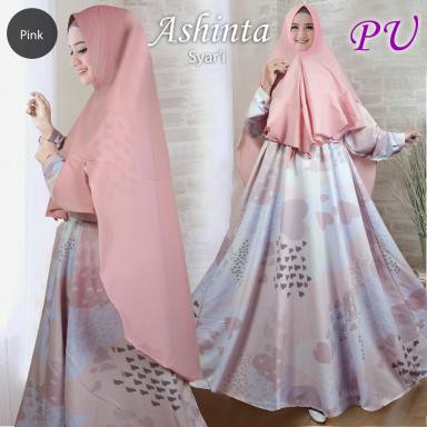 ASHINTA SYARI JUMBO BAJU MAXI DRESS MUSLIM WANITA LENGAN PANJANG MURAH GAMIS CEWEK KEKINIAN GROSIR
