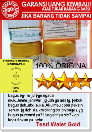 100% ORIGINAL KRIM WALET GOLD ASLI ORIGINAL PEMUTIH WAJAH PENGHILANG JERAWAT