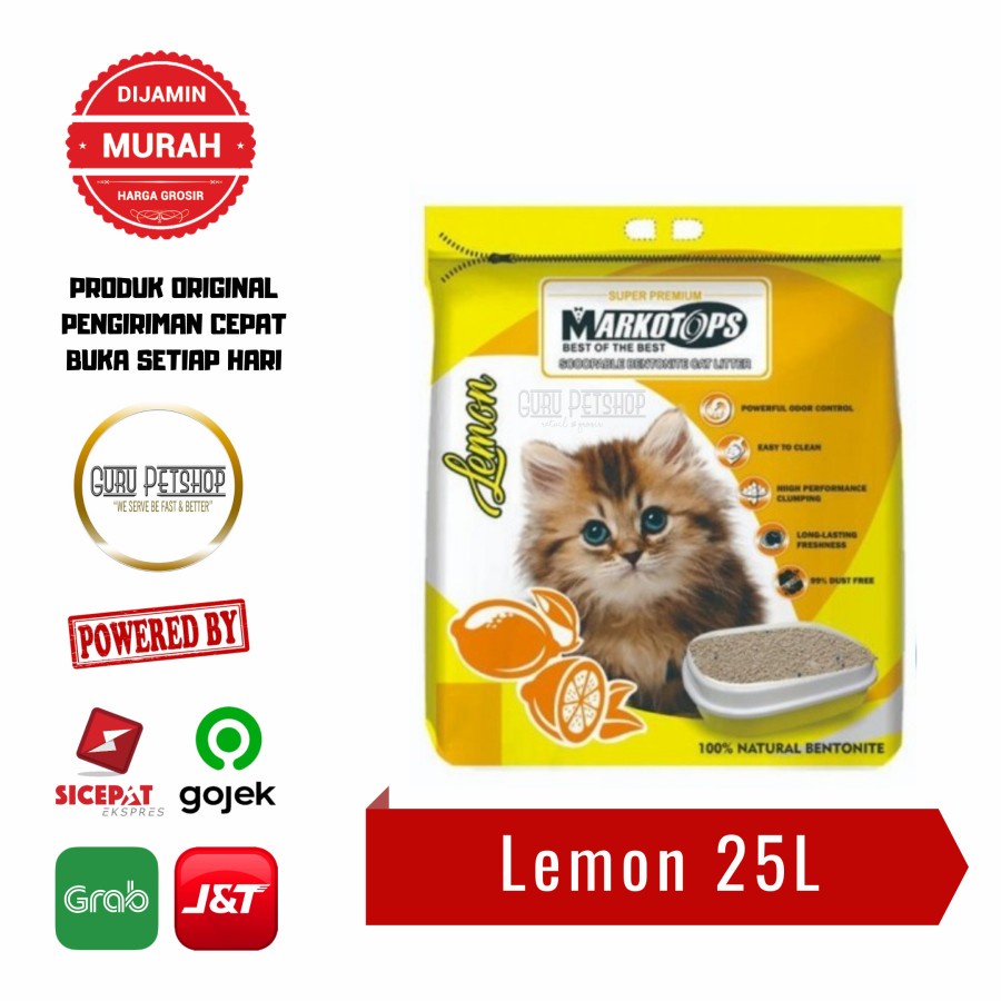 Pasir Markotop 25 Liter Pasir Gumpal Kucing Markotops Pasir Kucing 25L