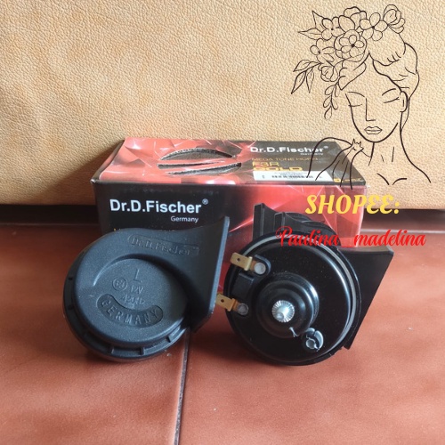 Klakson Keong 12 Volt Dr. D fischer 12V water Resistant F3R Gold edition. MOBIL MOTOR HITAM original