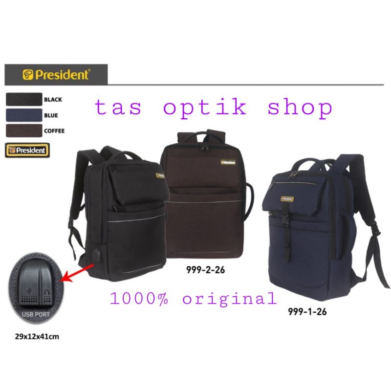 tas ransel/backpack president 999-1/999-2/993 original