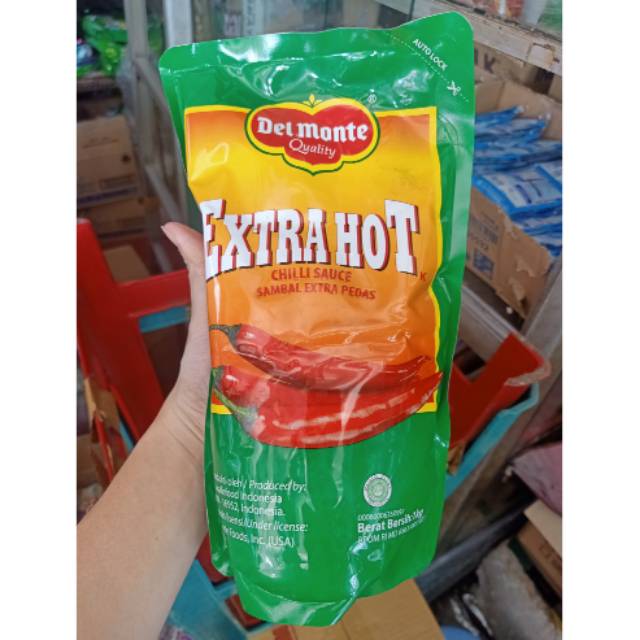 

Saus sambal delmonte extra hot 1 kg refill isi ulang chilli sauce