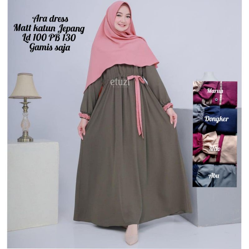 Promo [ Promo Flash Sale ] Moana Basic Dress | BUSUI FRIENDLY | Pakaian Muslim