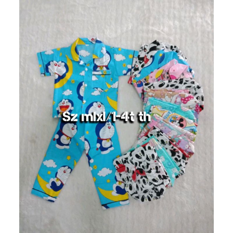 piyama anak karakter size mlxl 1-5 tahun