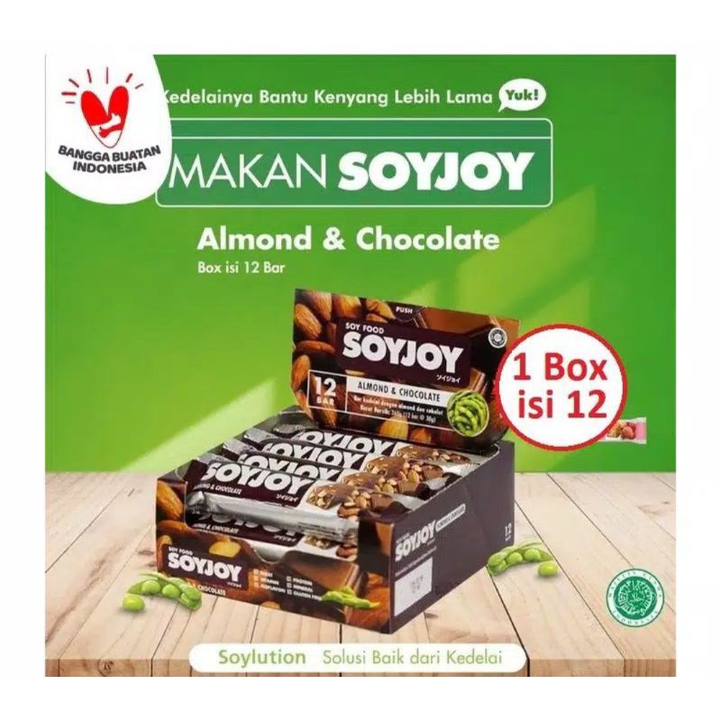 

SOYJOY ALMOND & CHOCHOLATE - (HARGA 1 BOX ISI 12pcs)