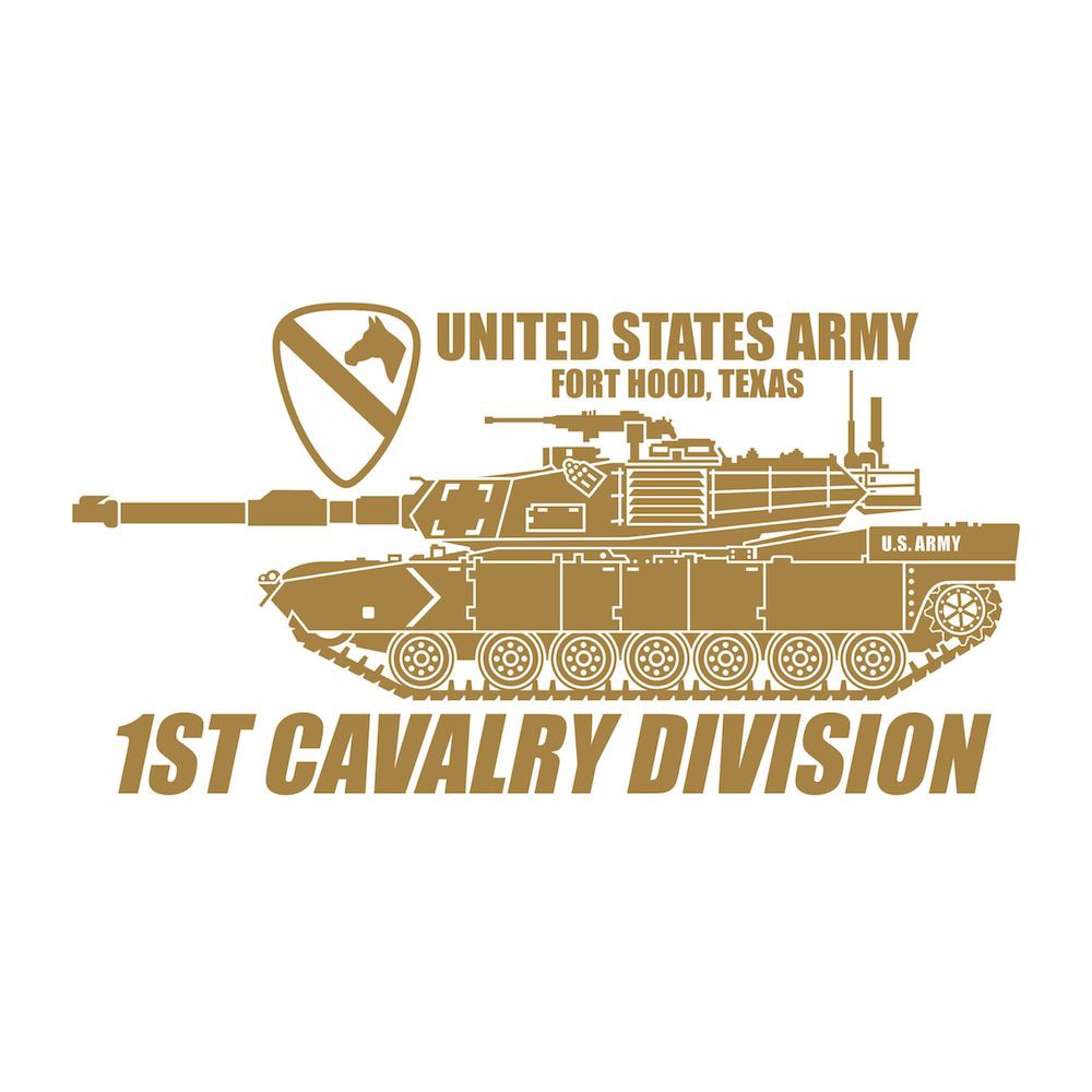 M1 Abrams US Army 1st Cavalry Division Cutting Sticker