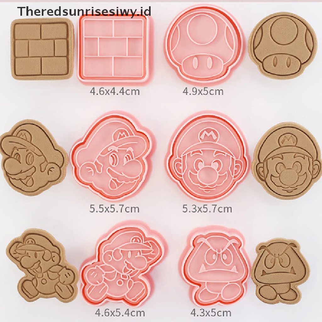 # Alat Rumah Tangga # 6pcs / Set Cetakan Cookie / Fondant Bentuk Action Figure Super Mario 3D Untuk Pesta Halloween