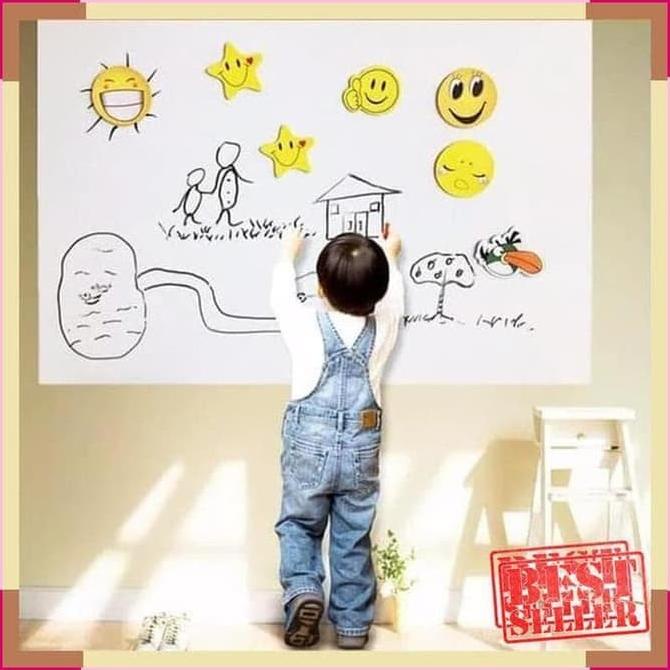 

Ready oke] Sticker dinding whiteboard papan tulis tempel whiteboard spidol