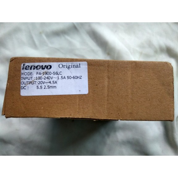 Original Adaptor/Charger Laptop Lenovo 20v 4.5A 90W (5.5mm * 2.5mm) Termasuk Kabel Power