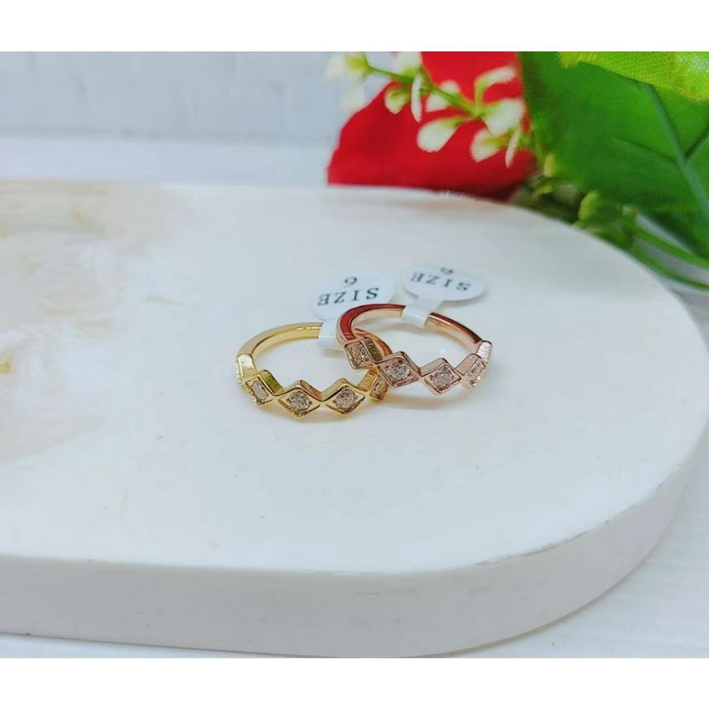 Cincin Titanium Permata Anti Karat Perhiasan Fashion R79/080